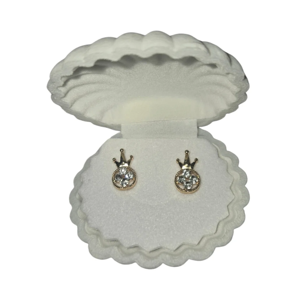 Gold Crown Earrings (NWOT)‎